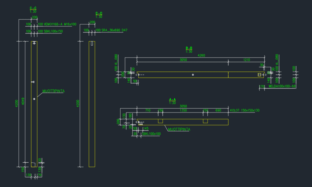 SW 1 - Elevation Shape Drawing