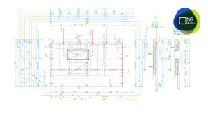 Shop drawing of a singe wall with an opening