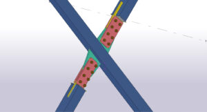 Steel connection shown in Tekla Structures software | Steel Detailing