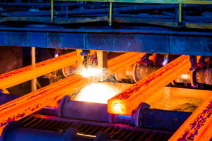 Steel Melting in Rebar Fabrication process