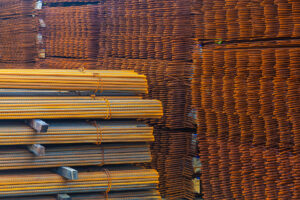 Rebar in open storage is suspectable to corrosion.